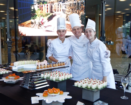 Inauguration du nouveau campus l'EHL et une équipe de cuisiniers